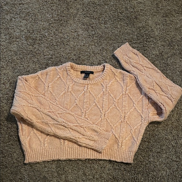 Forever 21 Sweaters - Forever 21 Peach Cable Knit Sweater